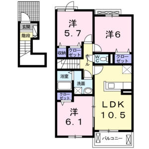 3LDK 間取り図