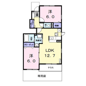 2LDK 間取り図