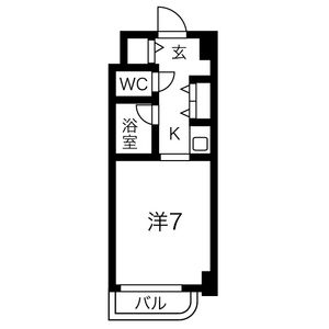 1K 間取り図
