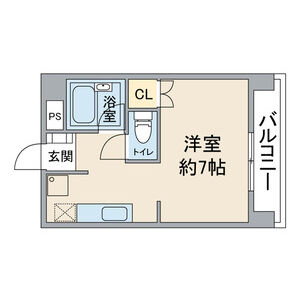 1K 間取り図