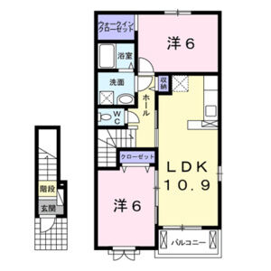 2LDK 間取り図