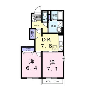 2DK 間取り図