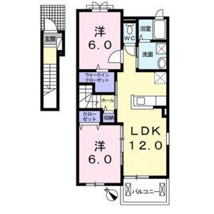 2LDK 間取り図