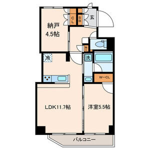 1LDK 間取り図
