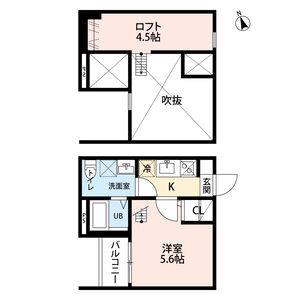 1K 間取り図