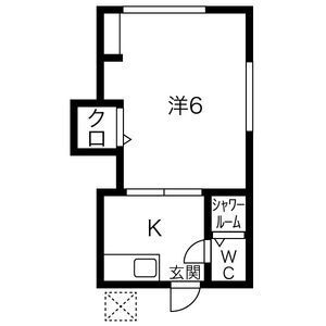 1K 間取り図