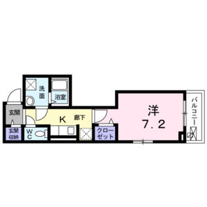 1K 間取り図