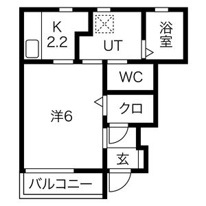 1K 間取り図