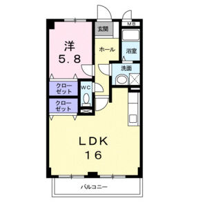 1LDK 間取り図