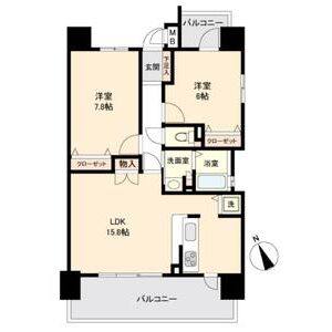 2LDK 間取り図