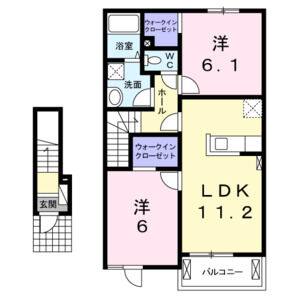 2LDK 間取り図