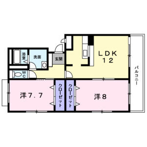 2LDK 間取り図