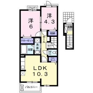 2LDK 間取り図