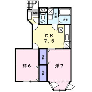 2DK 間取り図