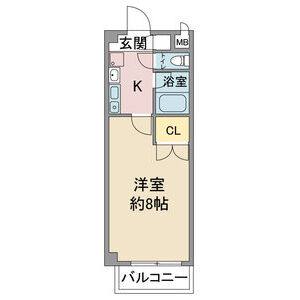 1K 間取り図