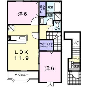 2LDK 間取り図