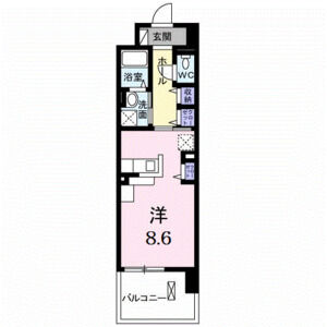 1K 間取り図