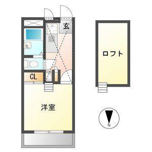 1K 間取り図