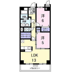 2LDK 間取り図