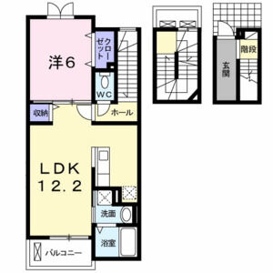 1LDK 間取り図