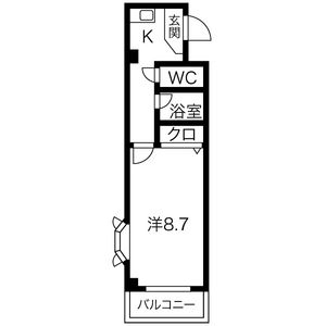 1K 間取り図