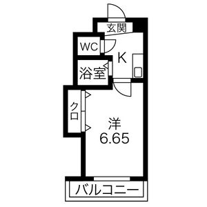 1K 間取り図