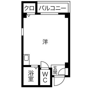 1K 間取り図
