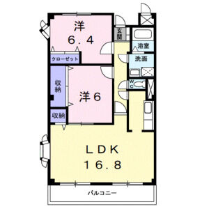 2LDK 間取り図