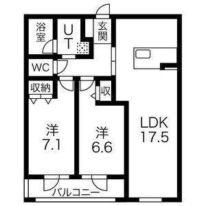 2LDK 間取り図