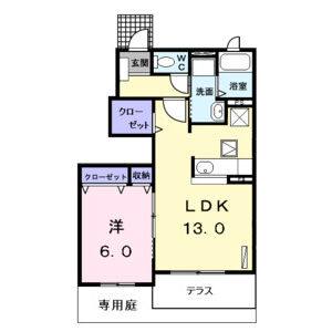 1LDK 間取り図