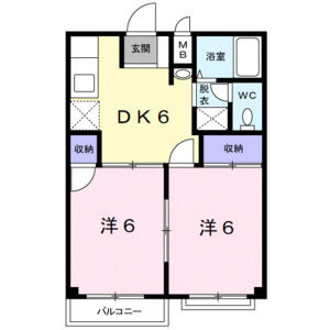 2DK 間取り図
