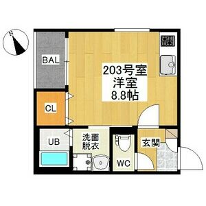 ワンルーム 間取り図