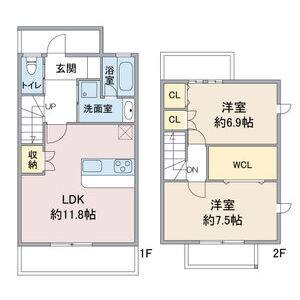 2LDK 間取り図