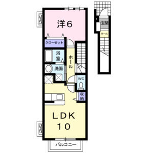 1LDK 間取り図