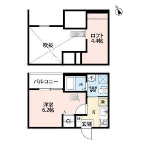 1K 間取り図