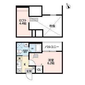 1K 間取り図