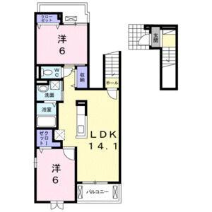 2LDK 間取り図