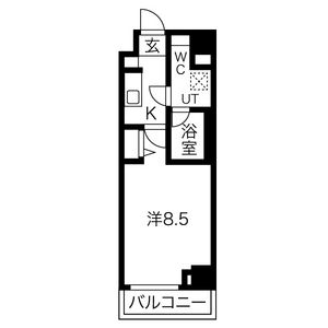 1K 間取り図