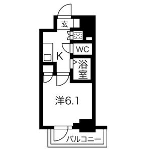 1K 間取り図