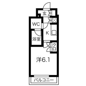 1K 間取り図