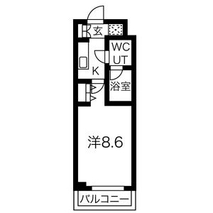 1K 間取り図