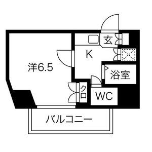 1K 間取り図