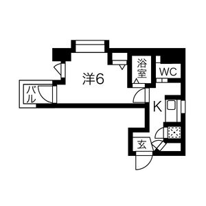 1K 間取り図