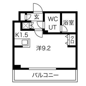 1K 間取り図