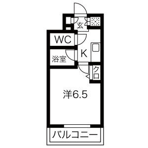 1K 間取り図