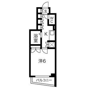 1K 間取り図