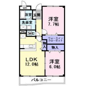 2LDK 間取り図