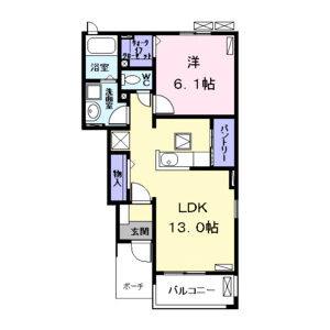 1LDK 間取り図