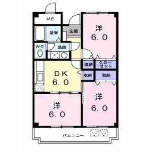 3DK 間取り図