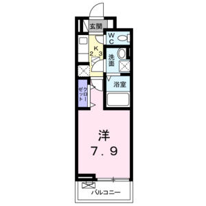 1K 間取り図